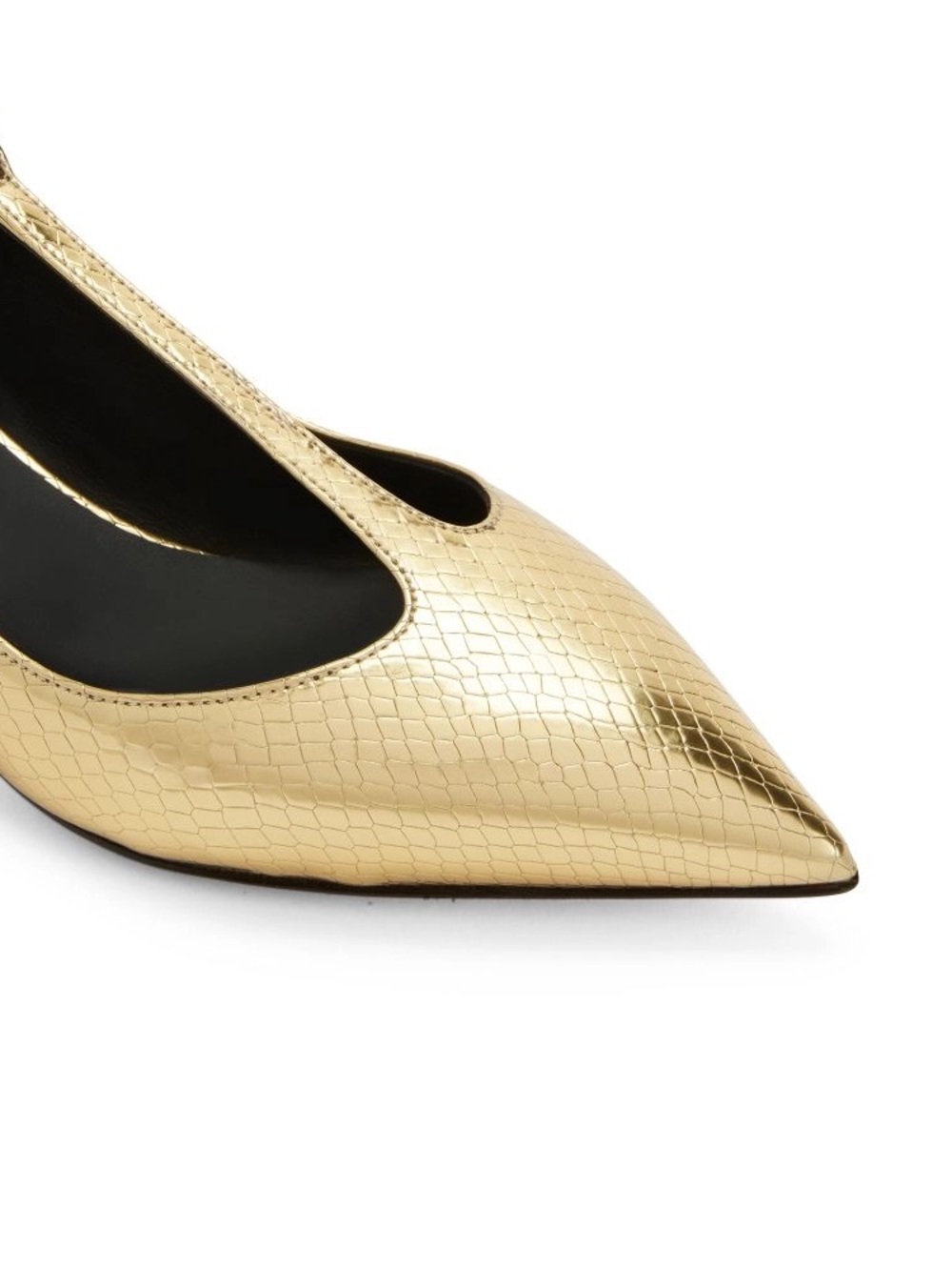 Giuseppe Zanotti Metallic Gold Pointed-Toe Pump